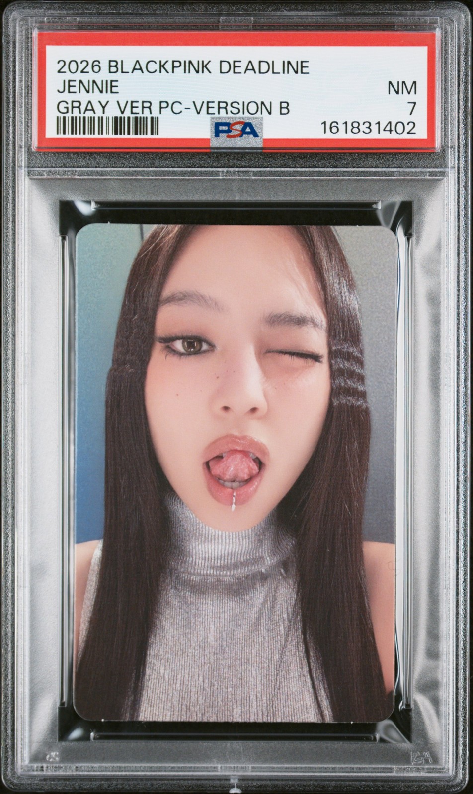 2026 ROSA NERO 3° MINI ALBUM SCADENZA VERSIONE GRIGIA CARTOLINE FOTOGRAFICHE JENNIE PSA 7