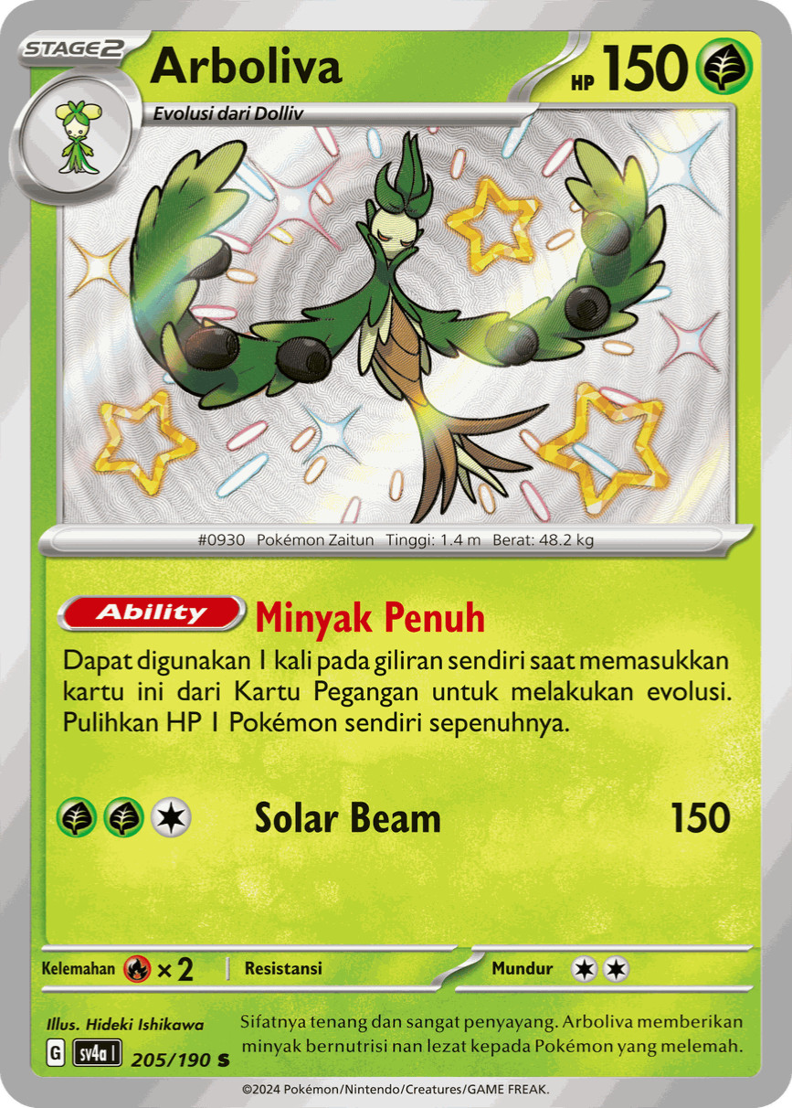 Arboliva 205/190 SV4a Baby Shiny - Harta Berkilau Ex - Pokemon TCG Indonesiano
