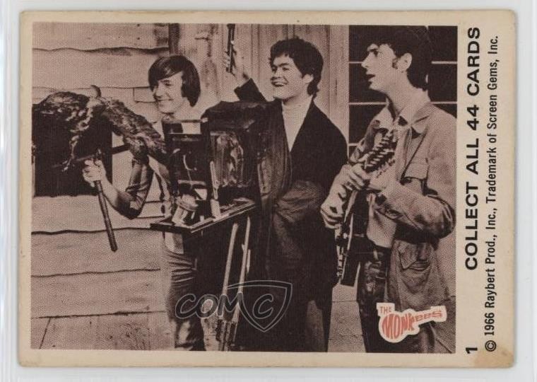 1966 Donruss The Monkees Seppia Peter Tork Mickey Dolenz Mike Nesmith #1 1bw0