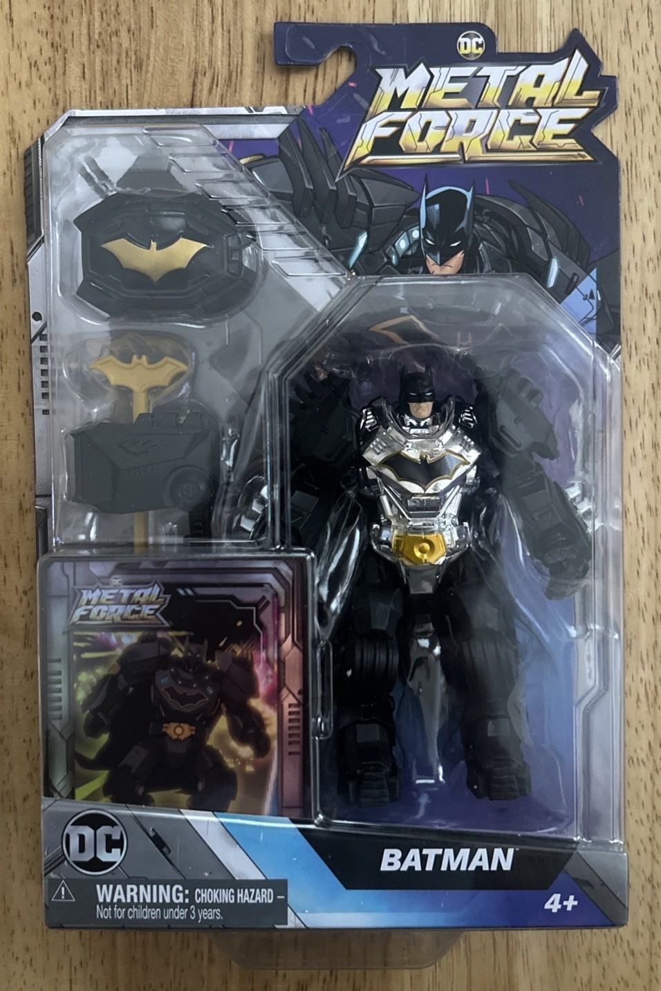 Modellino Spin Master DC Metal Force BATMAN 4,25" con scheda in metallo