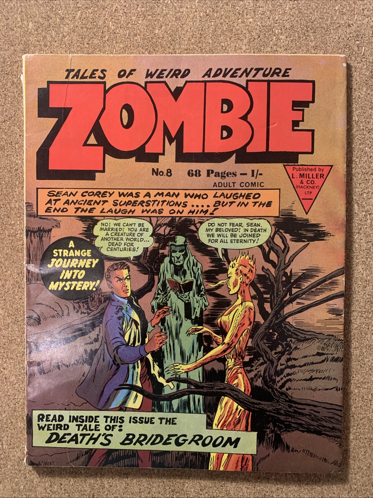 Zombie # 8 FN+ Fawcett Horror & Atlas Monster Reprints, L. Miller & Son c1961