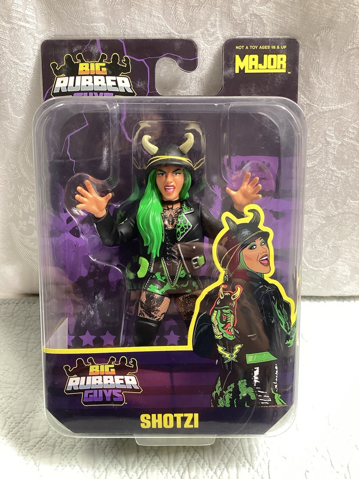 Major Big Rubber Guys Shotzi Figure NIB WWE