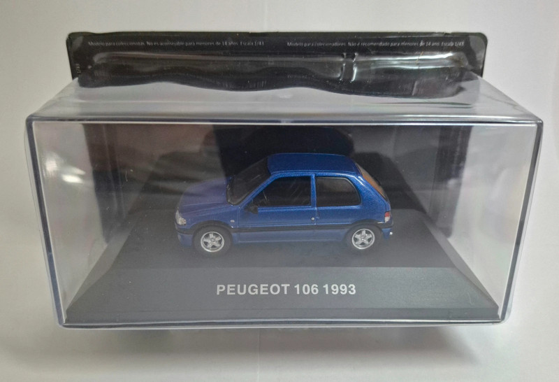Peugeot 106 Bleu 1993 1/43 IXO Neuf Boite vitrine
