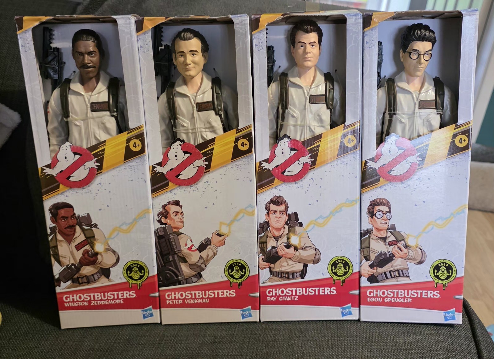 Ghostbusters 12" Hasbro Figure Ray Peter Winston Egon Completo Nuovo con scatola Bundle 1984