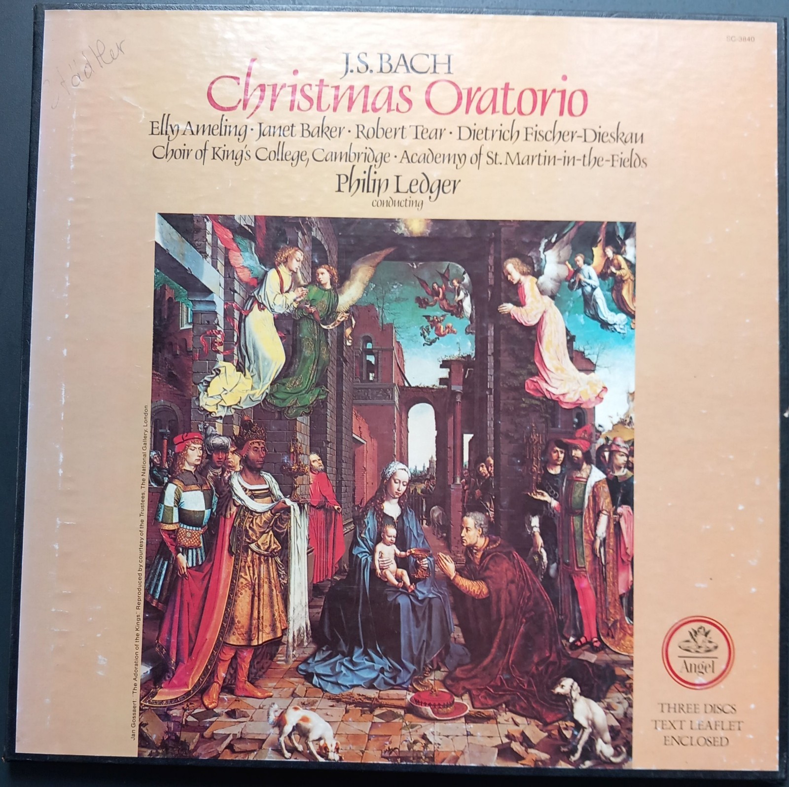 Bach - Weihnachtsoratorium, LEDGER, AMELING, DIESKAU, 3 LP Box, Angel, QUADRO