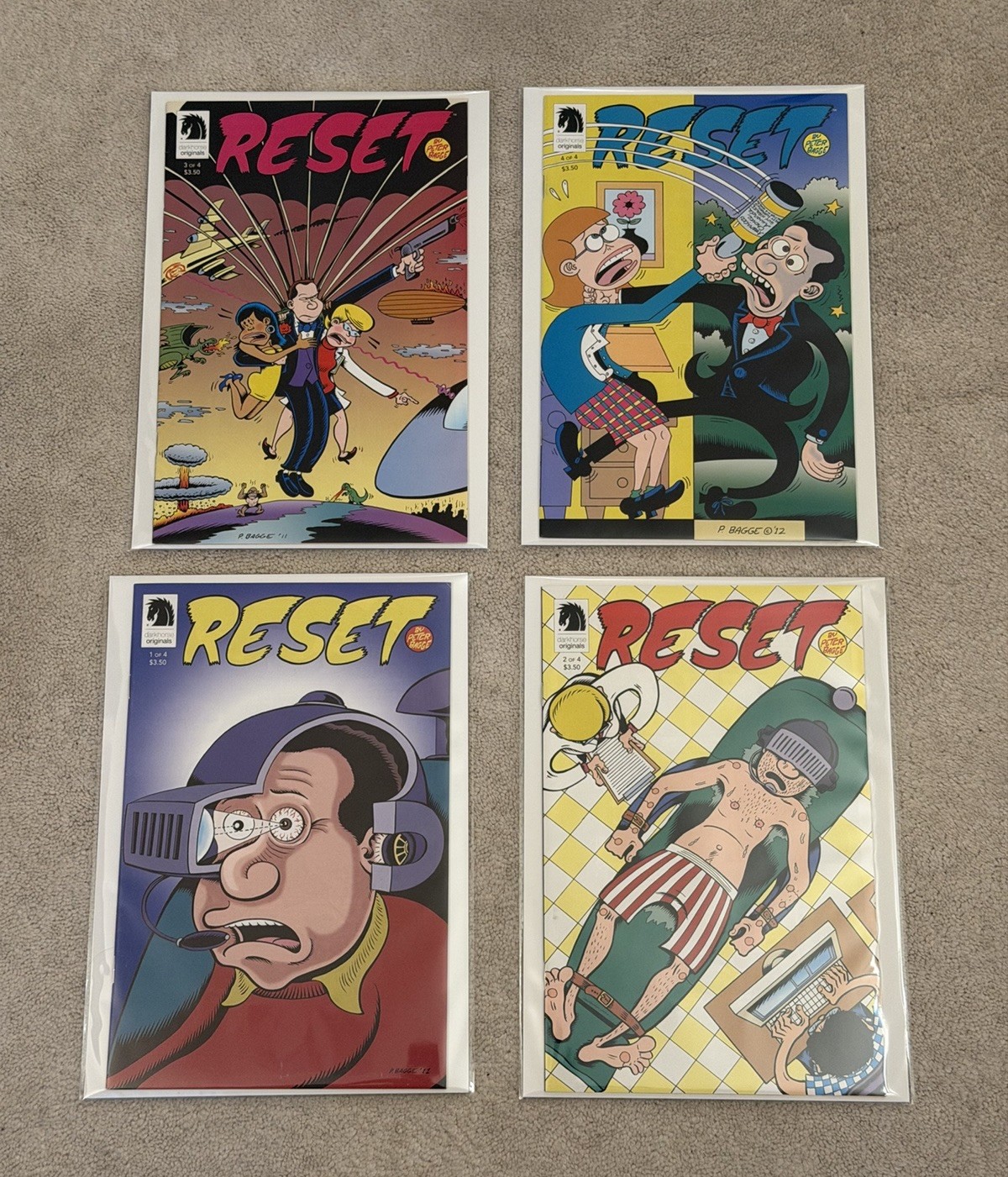 Reset #1-4 Complete 2012 Series Dark Horse Comics - Lot Of 4 Comic Books
