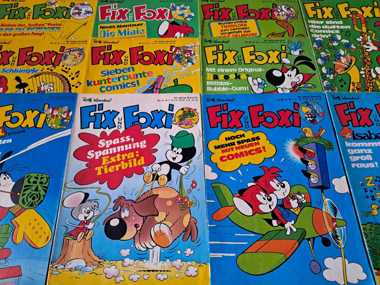 Fix + Foxi 24° anno - Raccolta 11 fumetti del 1976 con Tim e Struppi