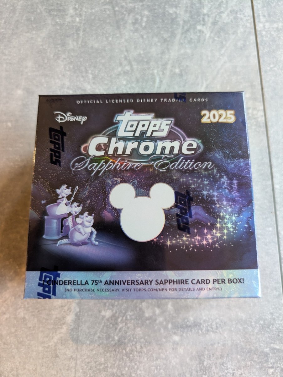 2025 Topps Chrome Disney Sapphire Edition Factory Sealed Box Ultra Rare