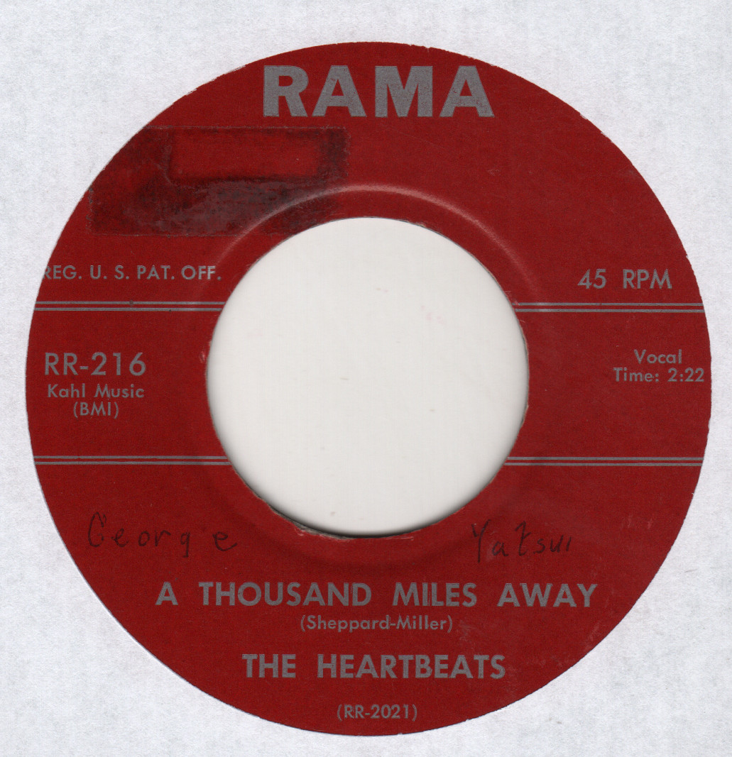 DOO-WOP ORIGINAL - THE HEARTBEATS - A thousand Miles Away/Oh Baby Don't - RAMA