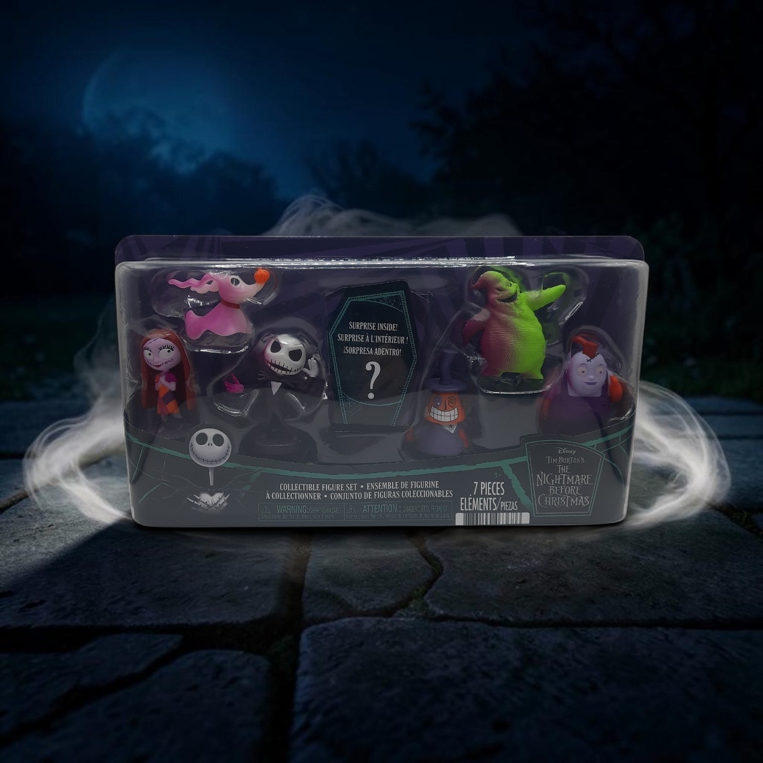 Disney Nightmare Before Christmas set 7 pezzi figure da collezione 2" con giocattolo misterioso