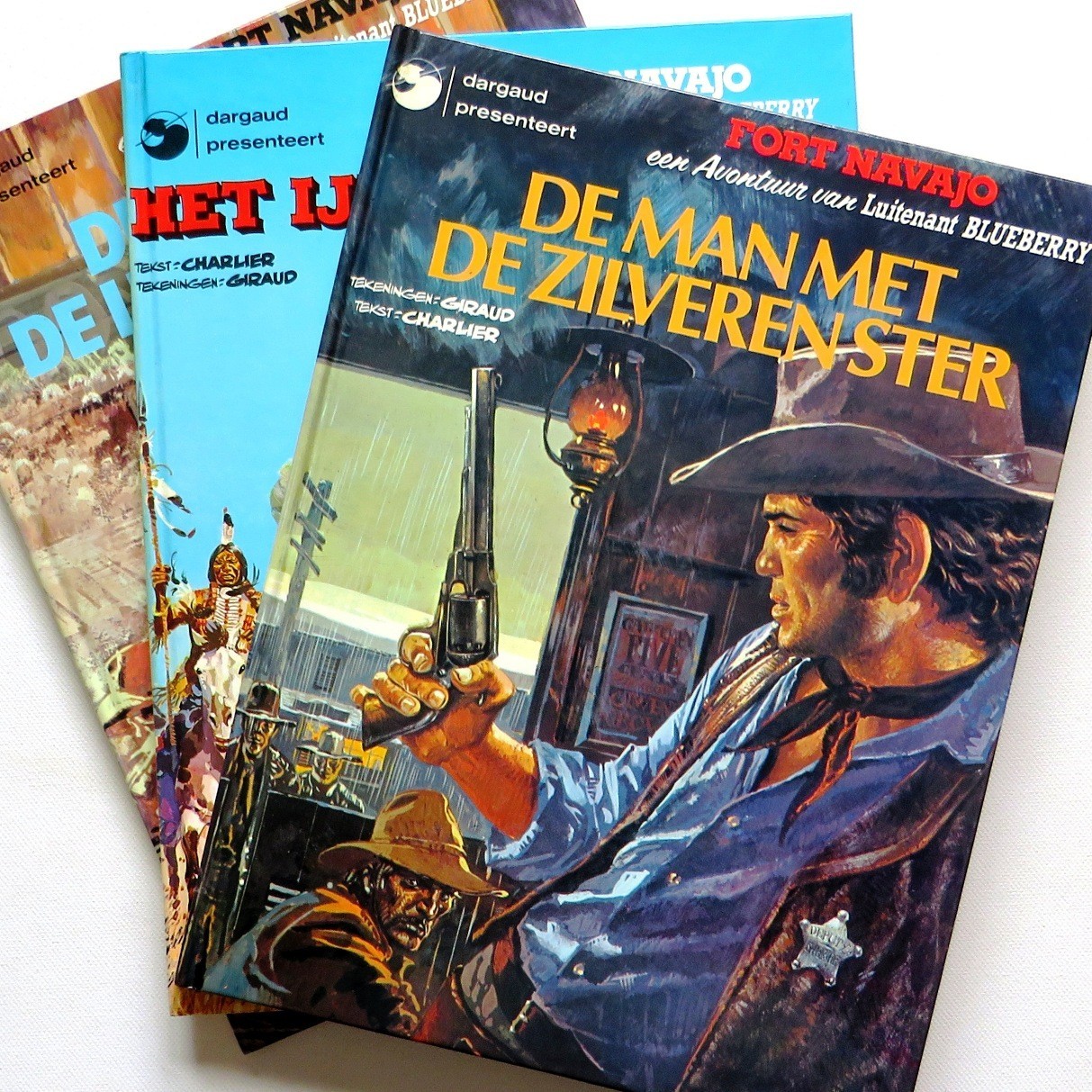 BLUEBERRY = lotto 3 fumetti HC Dargaud Bruxelles 1978 Giraud Charlier = PERFETTI