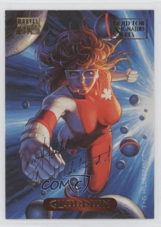 1994 Fleer Marvel Masterpieces Gold Foil Signature Series Guardian #47 g7i