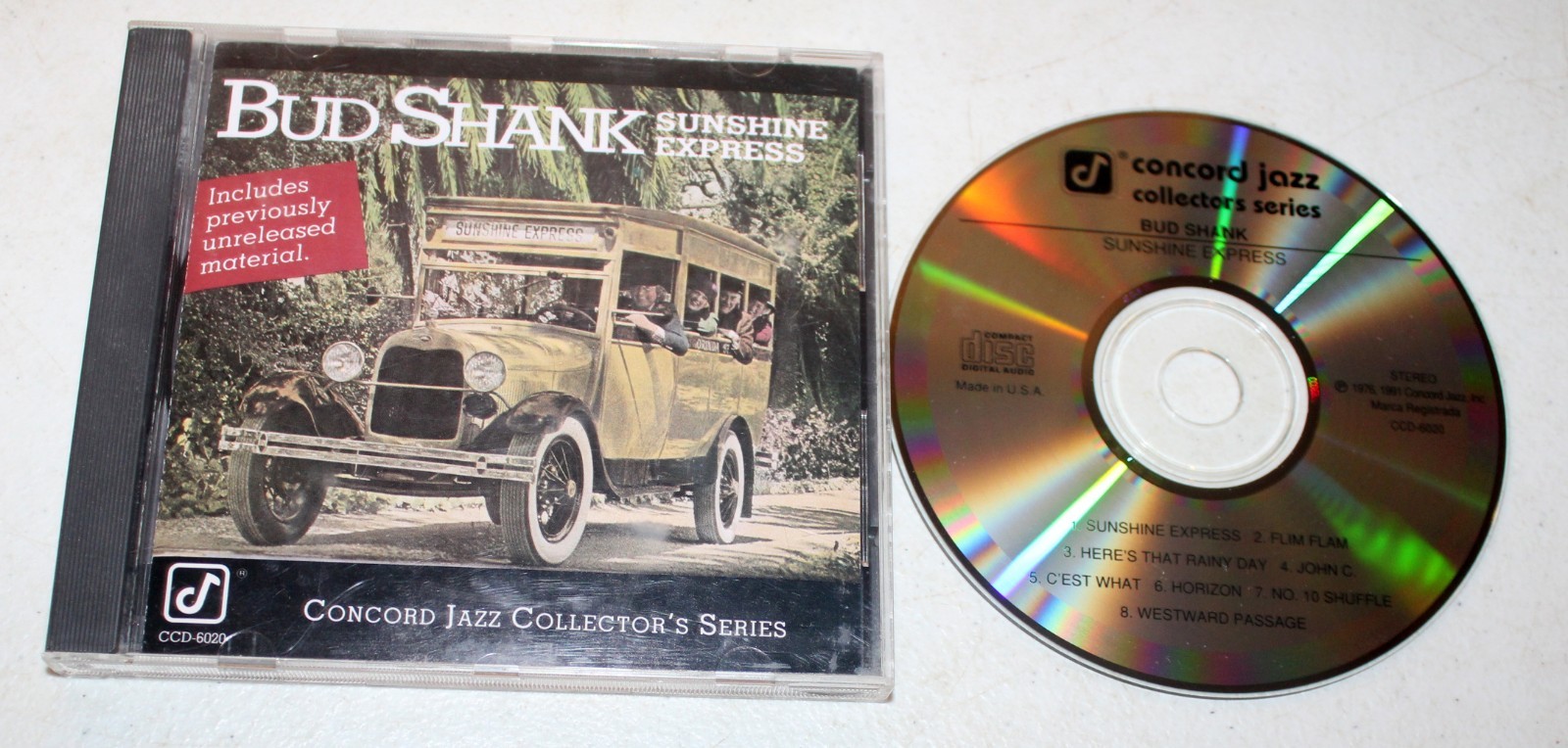 Bud Shank Sunshine Express CD 1976 Jazz Concord Collector's Edition Unreleased