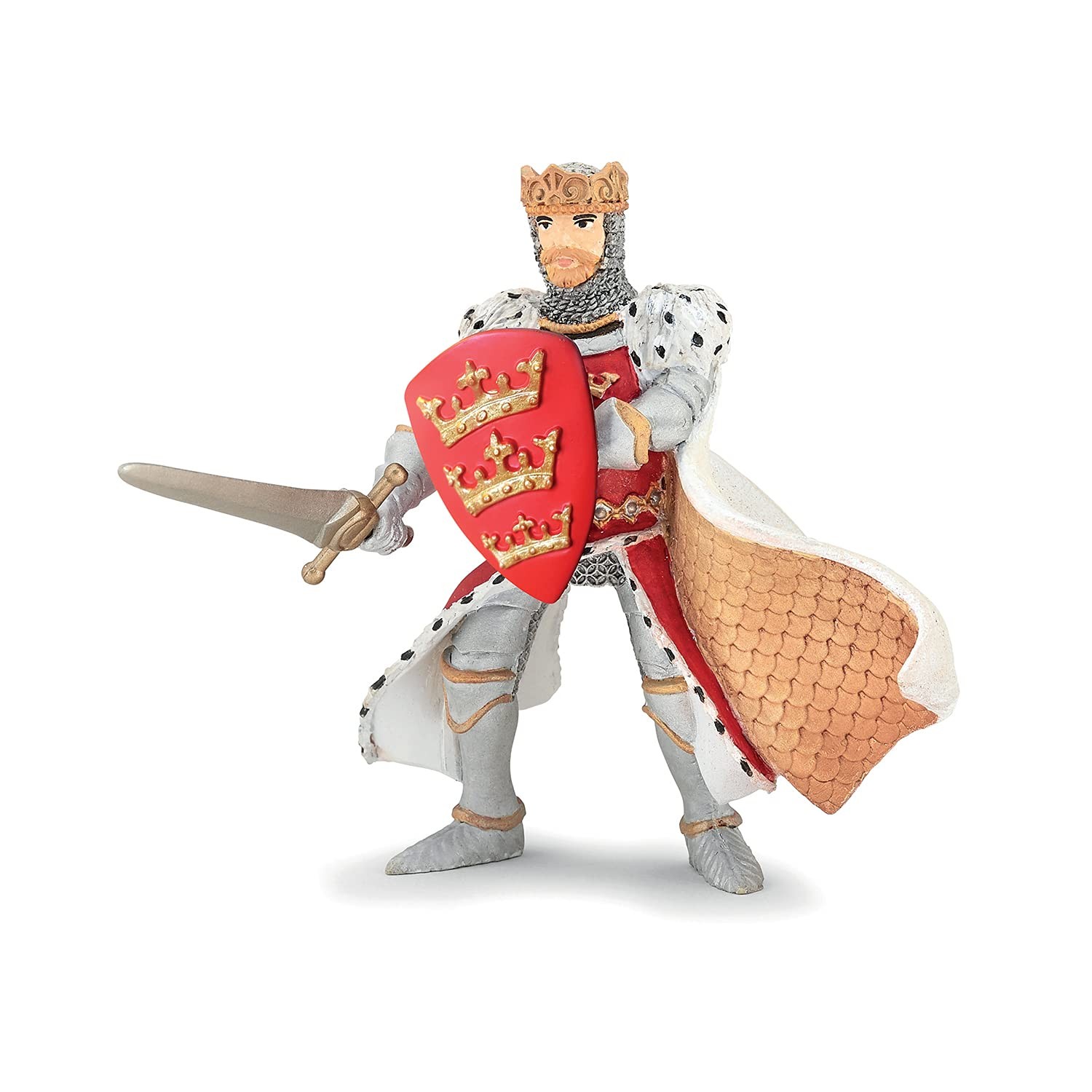 Modellino Re Artù Rosso Realistico Età 3+ Fantasy Medievale Gioco Creativo Giocattolo