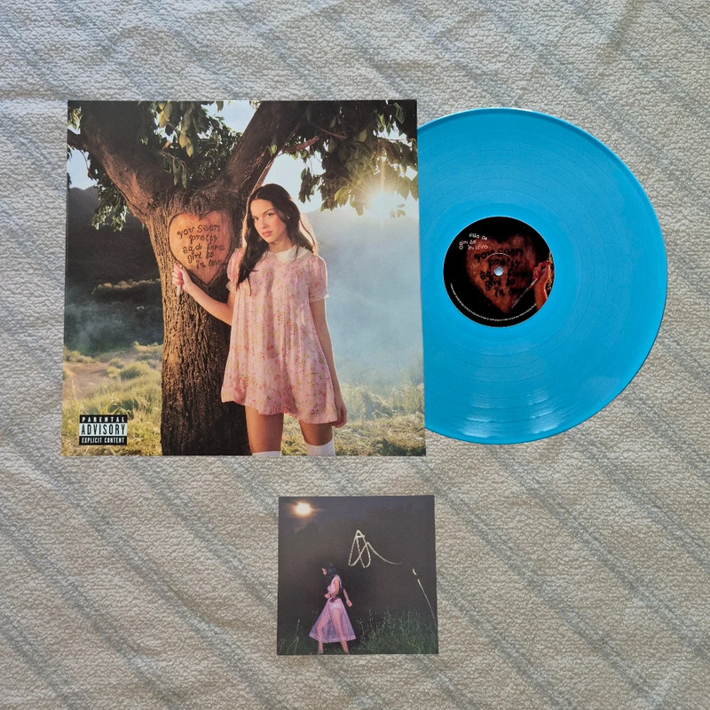 Olivia Rodrigo Signed Blue Vinyl