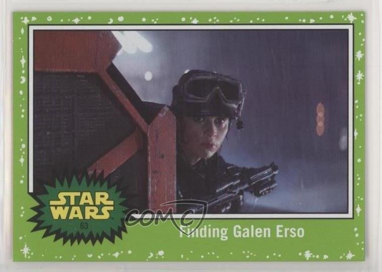 2017 Topps Star Wars: Viaggio negli ultimi Jedi Green Starfield Jyn Erso #63 0ad