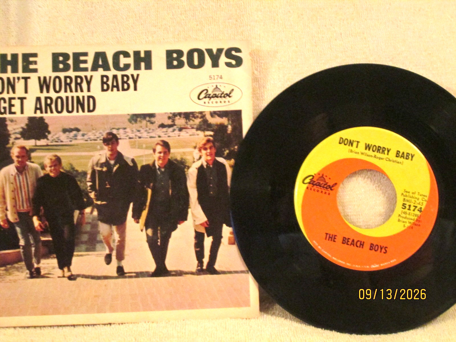 THE BEACH BOYS I GET AROUND ORG 1964 CAPITOL 5174 EX  W/ EX PICTURE SLEEVE!