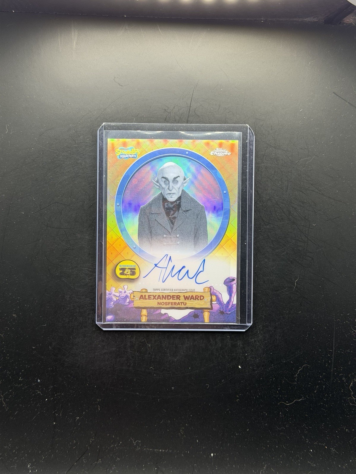 2025 ALEXANDER WARD Topps Chrome AUTO SpongeBob Nosferatu #SA-AW SP rifrattore