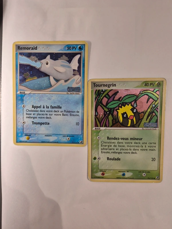 Lot Pokémon EX Forces Cachées Reverse Remoraid 71/115 Tournegrin 76/115