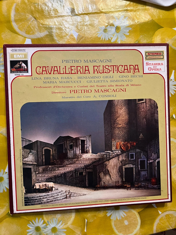 Cofanetto contenente due LP Cavalleria rusticana