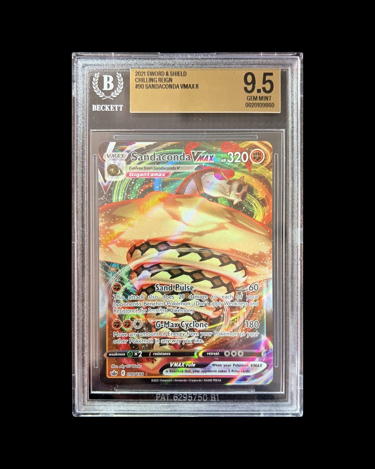 Pokemon CRE 090/198 - Chilling Reign Sandaconda VMAX - BGS 9.5