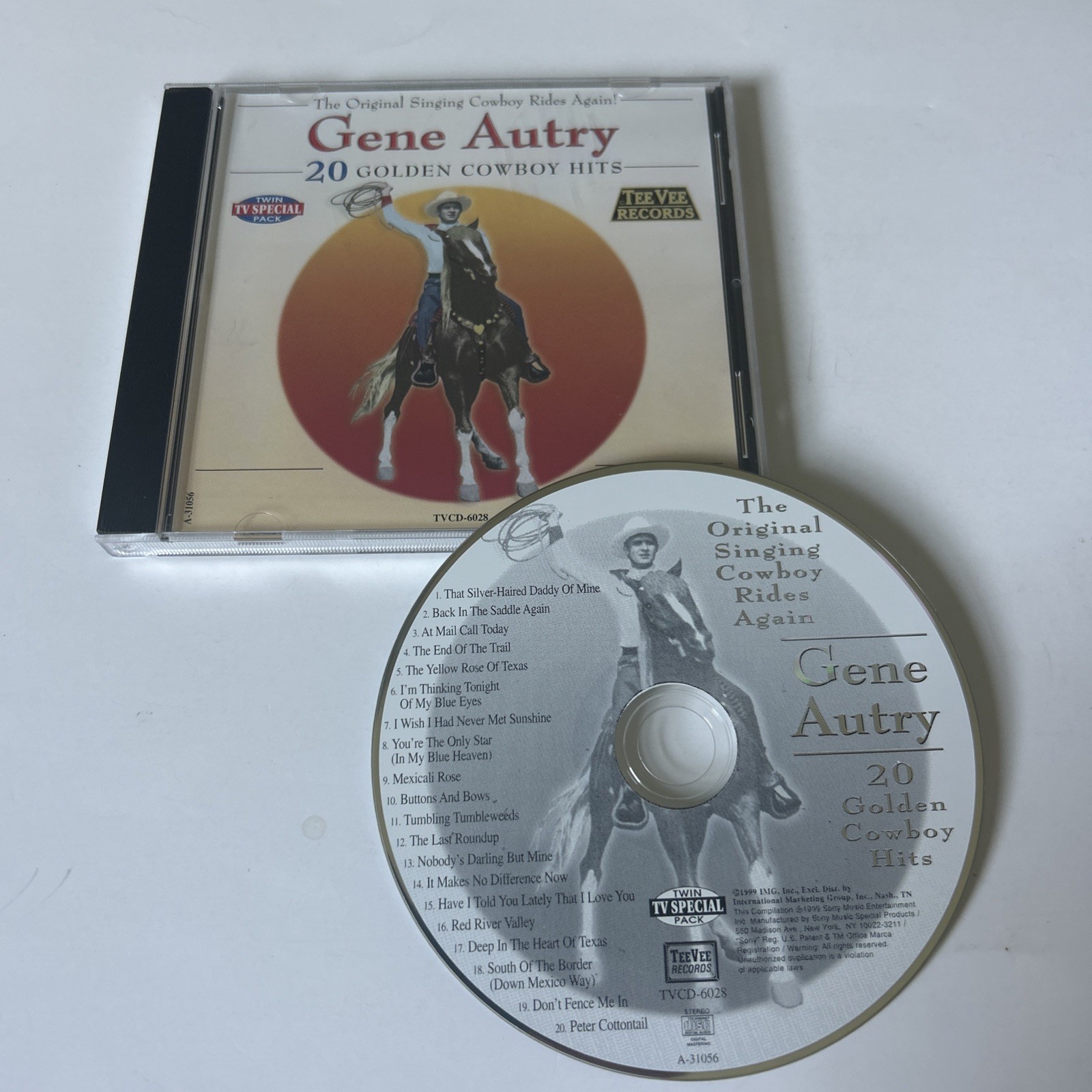 TV Special 20 Golden Cowboy Hits CD-Gene Autry-20 track-Back in the Saddle Again