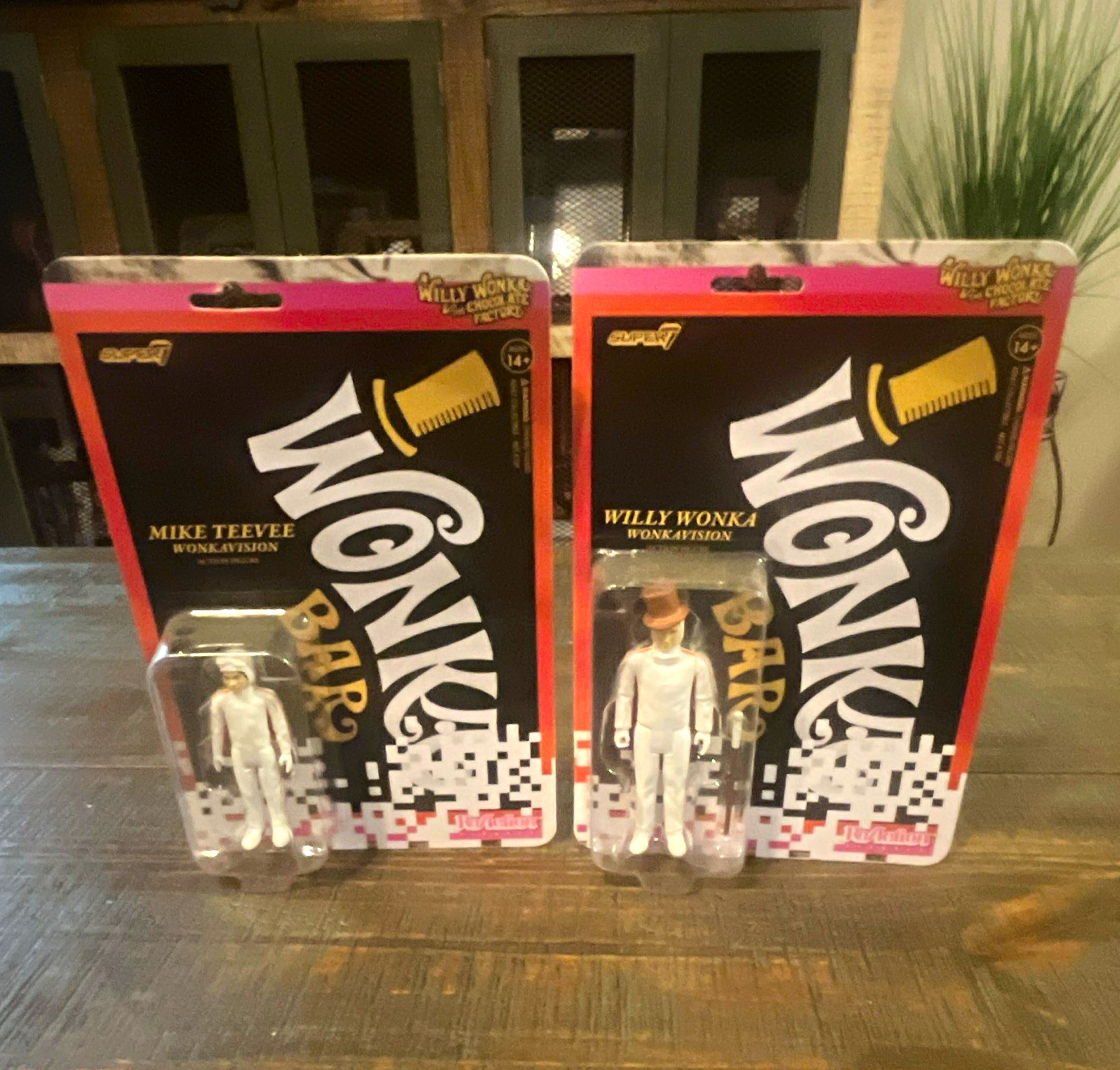 Super7 WonkaVision Willy Wonka & Mike Teevee Carded Action Figure Set