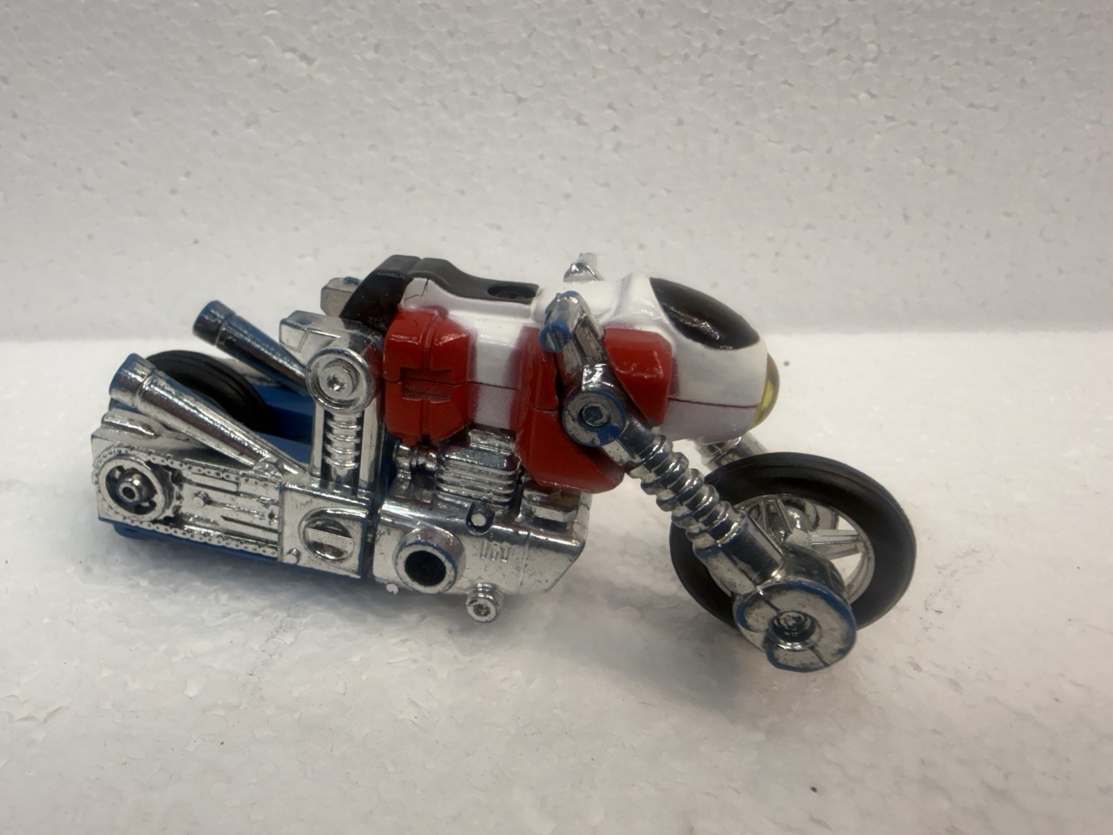 Modellino bici vintage anni 80 GoBots 3" Cy-Kill rosso blu Tonka Bandai completo MR-01