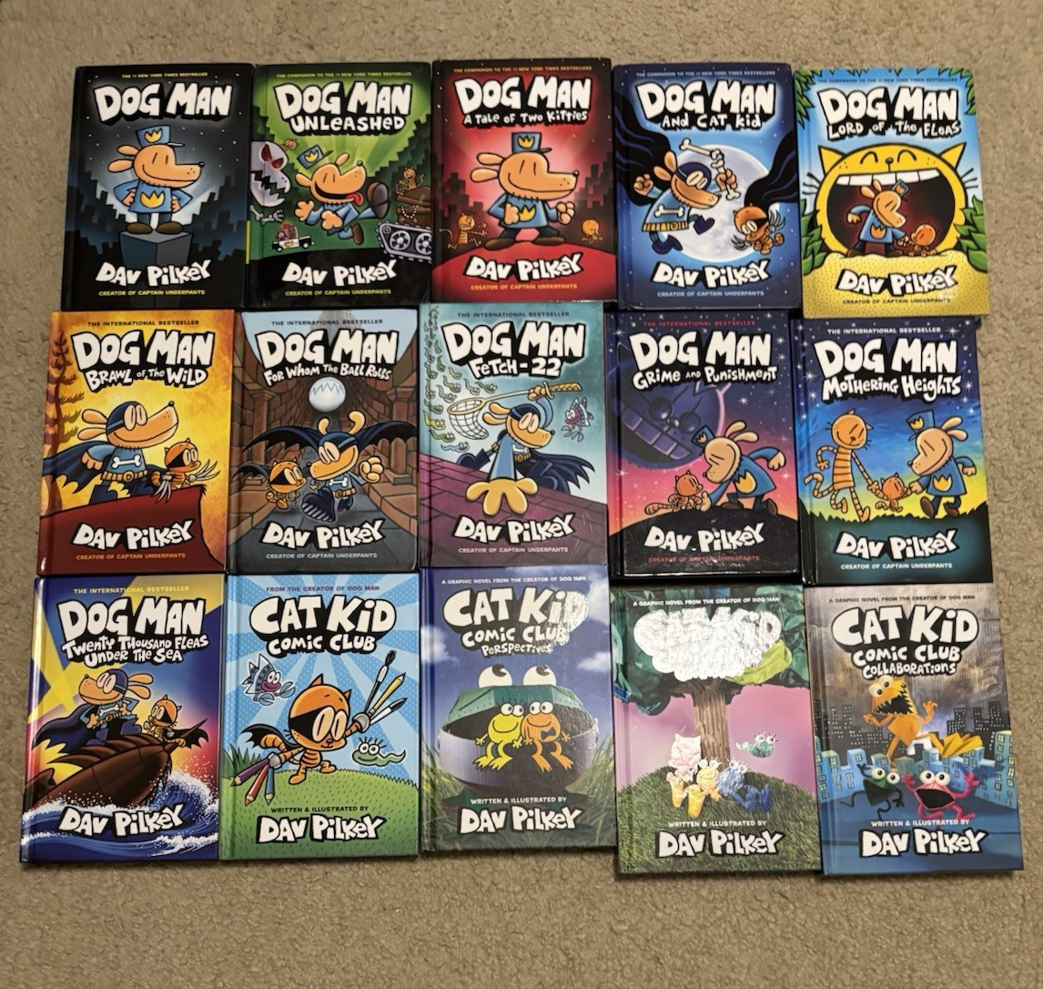 Lotto fumetti Dog Man & Cat Kid Comic Club (1 firmato)
