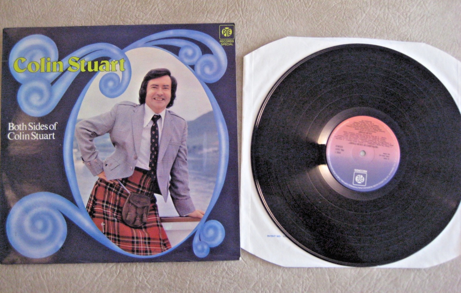 Both Sides Of Colin Stewart. LP  Autographed