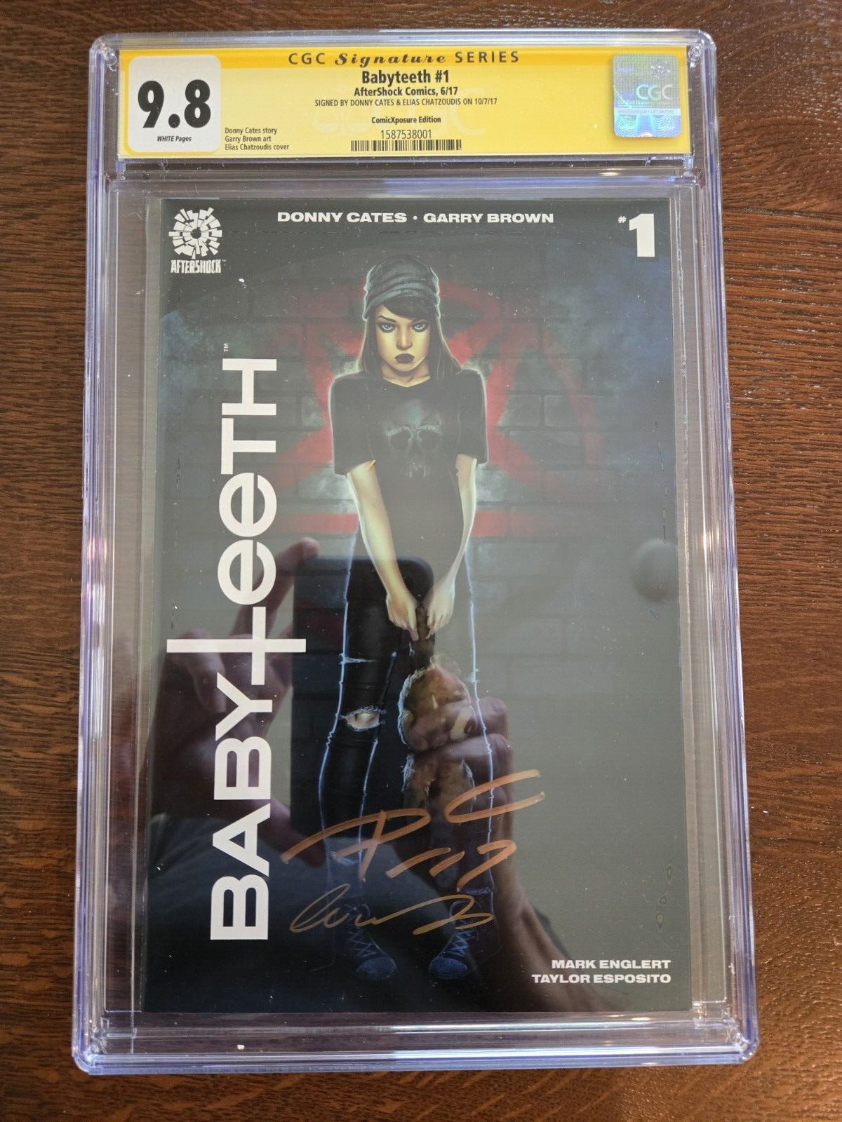 BABYTEETH 1 CGC 9.8 SS Signed Elias Chatzoudis Donny Cates COMICXPOSURE VARIANT