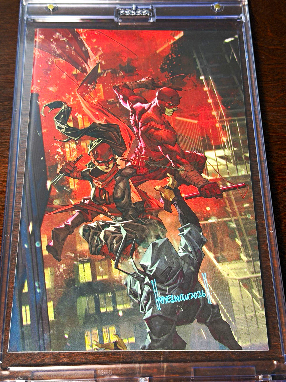 SPEDIZIONE GRATUITA Marvel Daredevil #2 firmato da Kael Ngu con certificato di autenticità