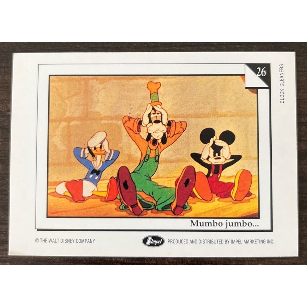 1991 Impel Walt Disney Trading Cards #26 Mumbo Jumbo Clock Cleaners Mickey