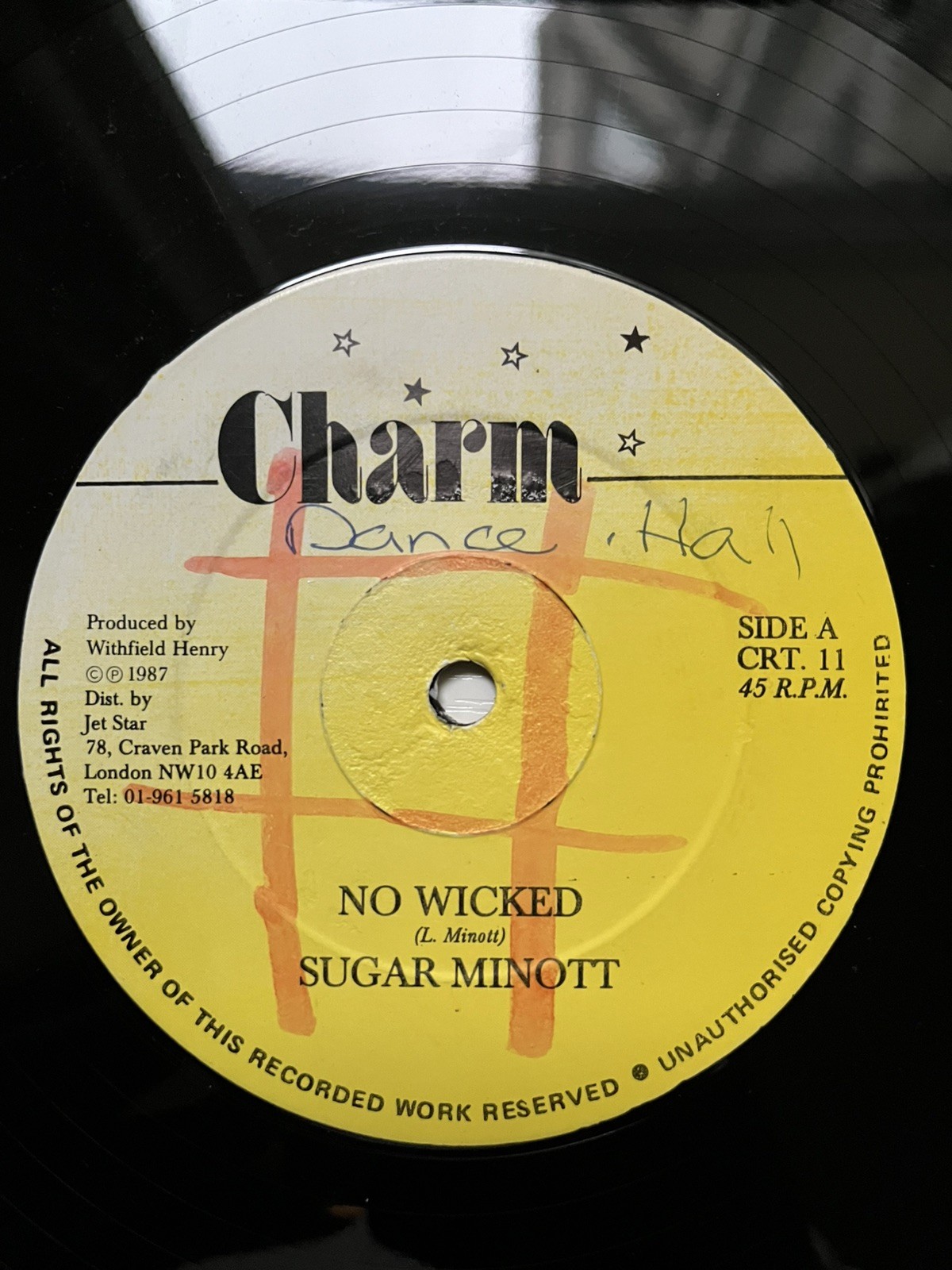 Sugar Minott – No Wicked 12” UK 1987 Charm CRT 11 EX