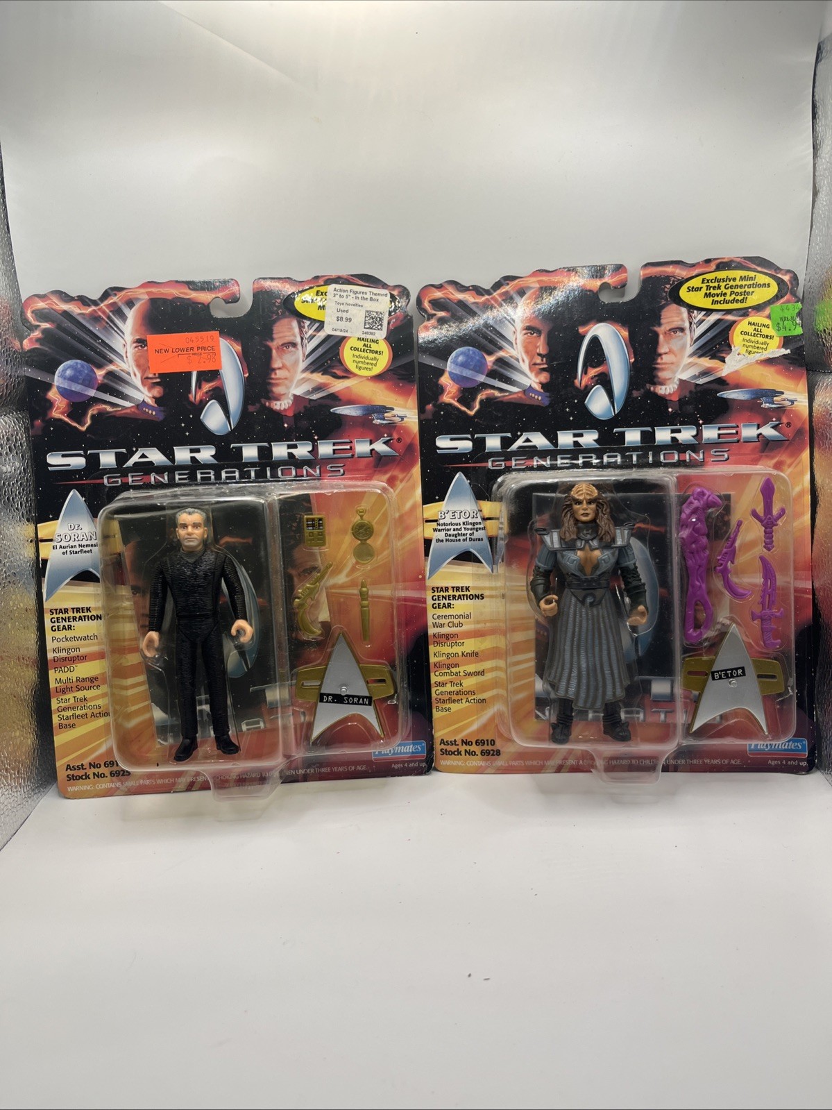 Figurine Playmates TWO STAR TREK Generations 1994 Dr Soran & B’Etor