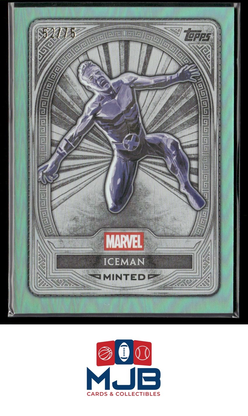2025 Topps Mint Marvel Iceman Green Mint #/75 #70