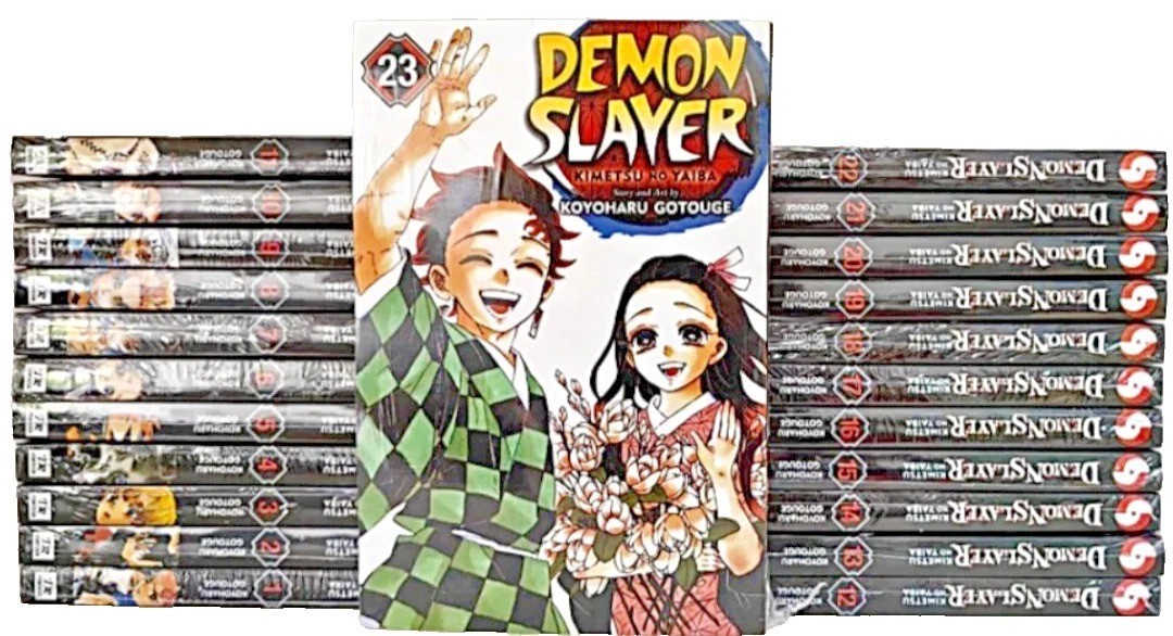 Fumetti Demon Slayer Kimetsu No Yaiba Manga Vol. Completo inglese 1-23
