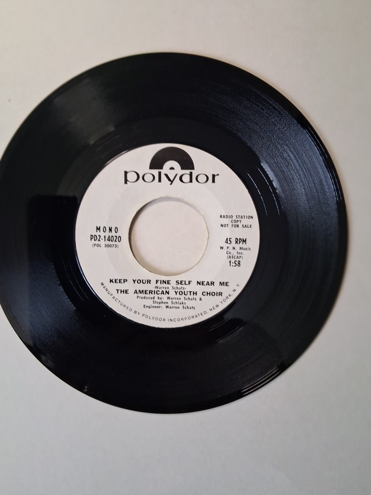 THE AMERICAN YOUTH CHOIR. Keep Your Fine Self Near Me. NORTHERN SOUL