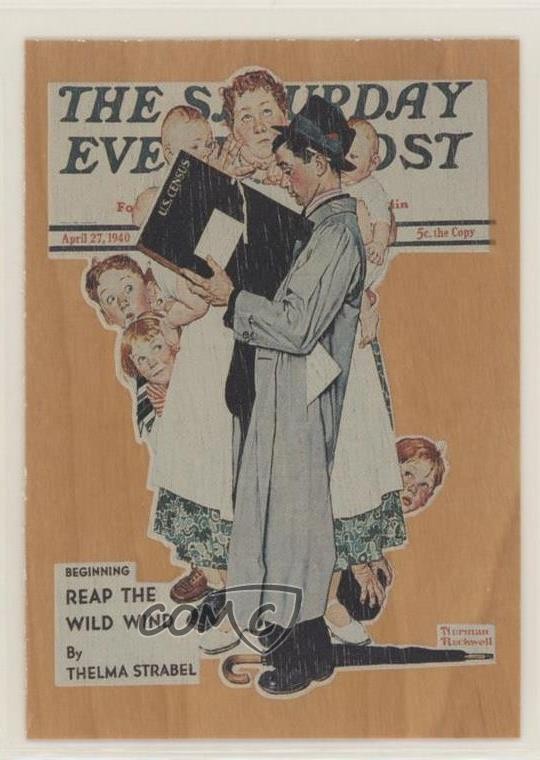 1993 Comic Images Norman Rockwell Wood Census Taker #W6 1u6