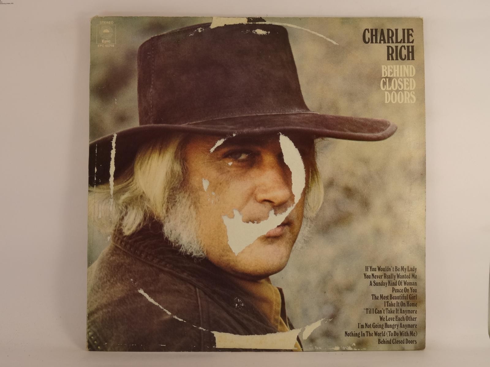 CHARLIE RICH BEHIND CLOSED DOORS (378) 10 Track LP plus Picture Sleeve CBS