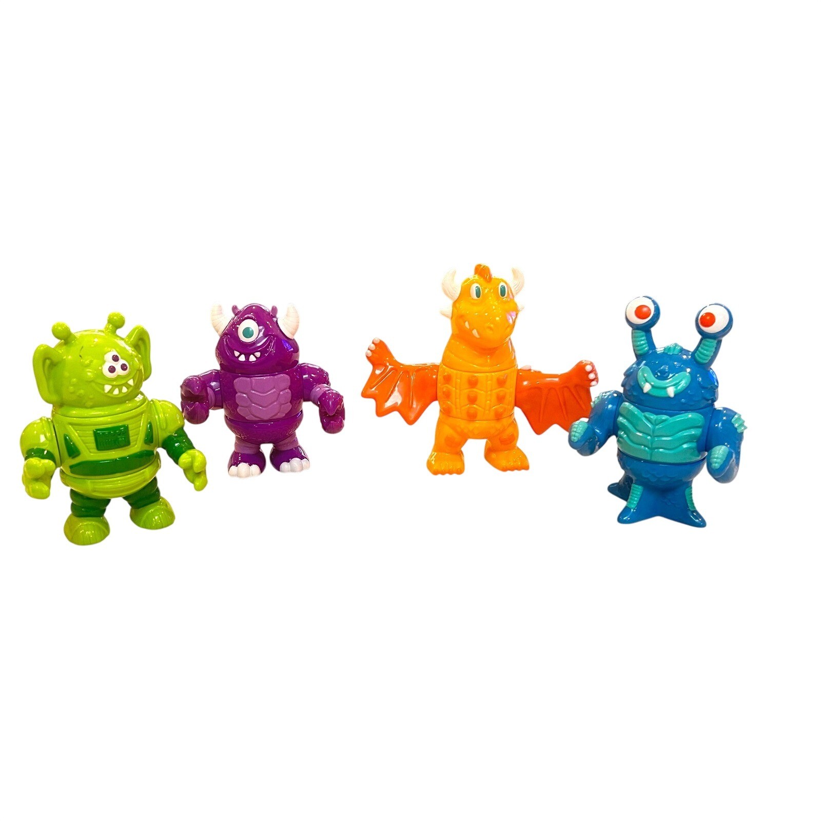 Pacchetto 4 Pezzi Monster Alien Dragon Figure Giocattolo Gioco Bambini Divertente Da Collezione
