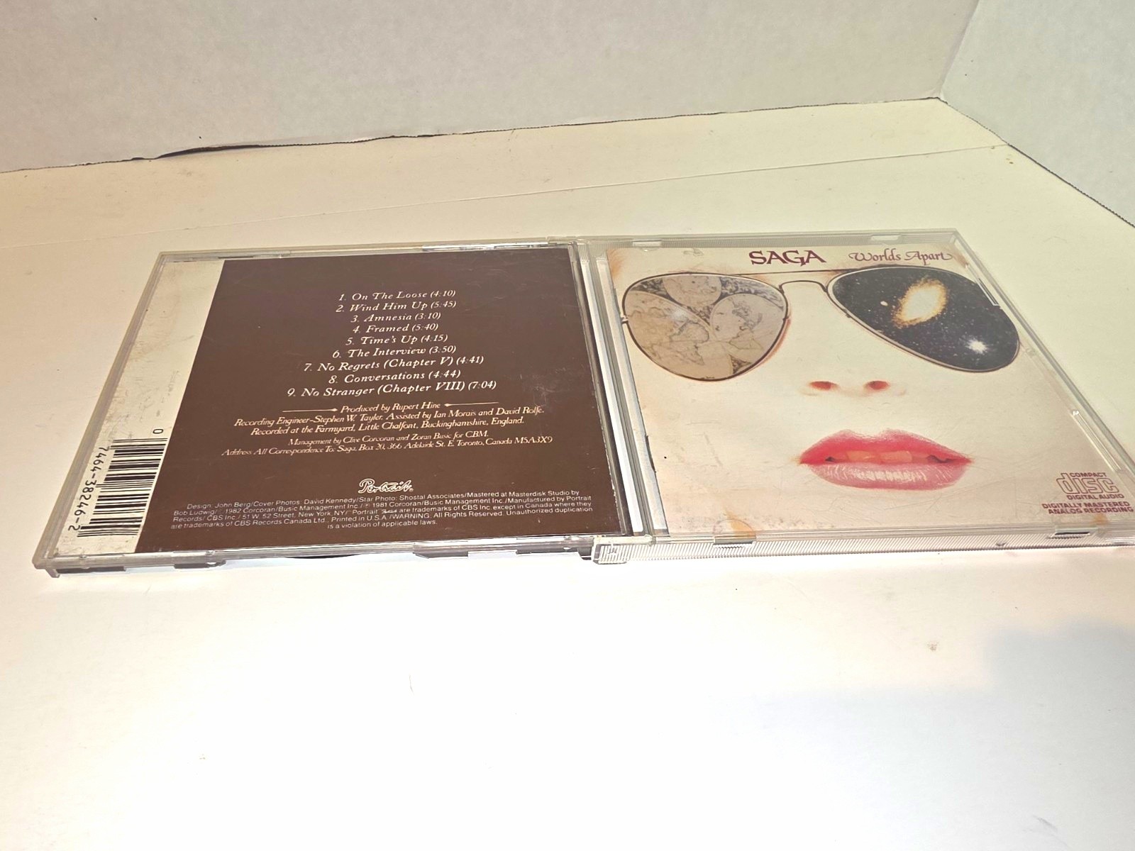 Saga Worlds Apart CD Album Rock 1981 Portrait FR 38442 Rupert Hine Jewel Case