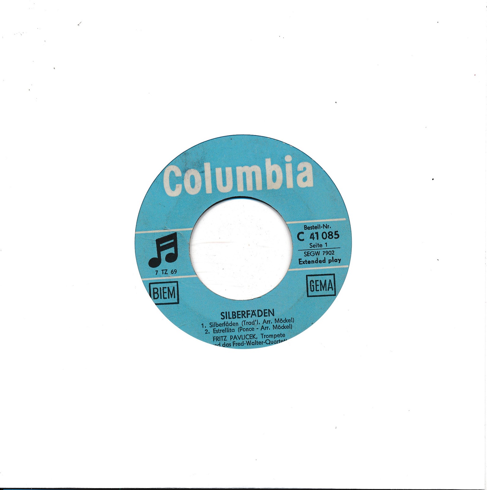 Siebenfäden - Fritz Pavlicek - EP - LC Single 7" Vinyl 177/17