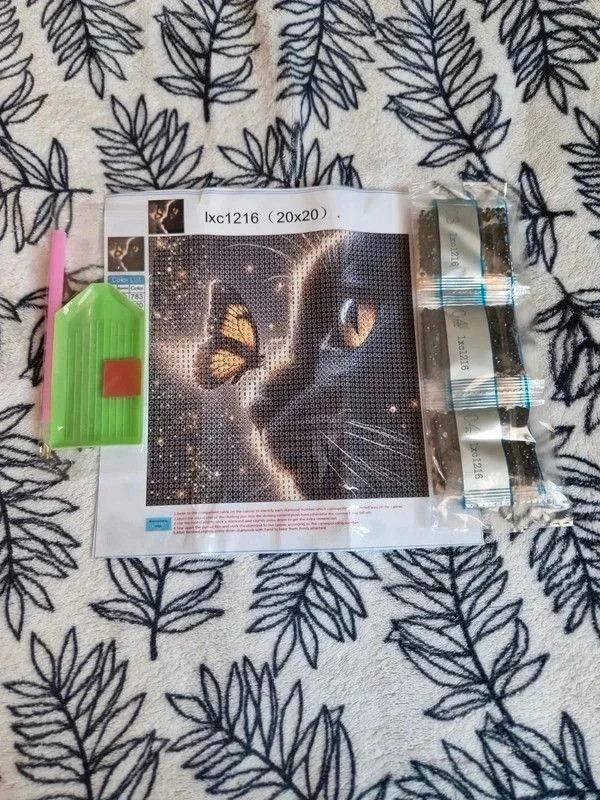 Kit complet chat noir 🐱 peintures diamants 💎