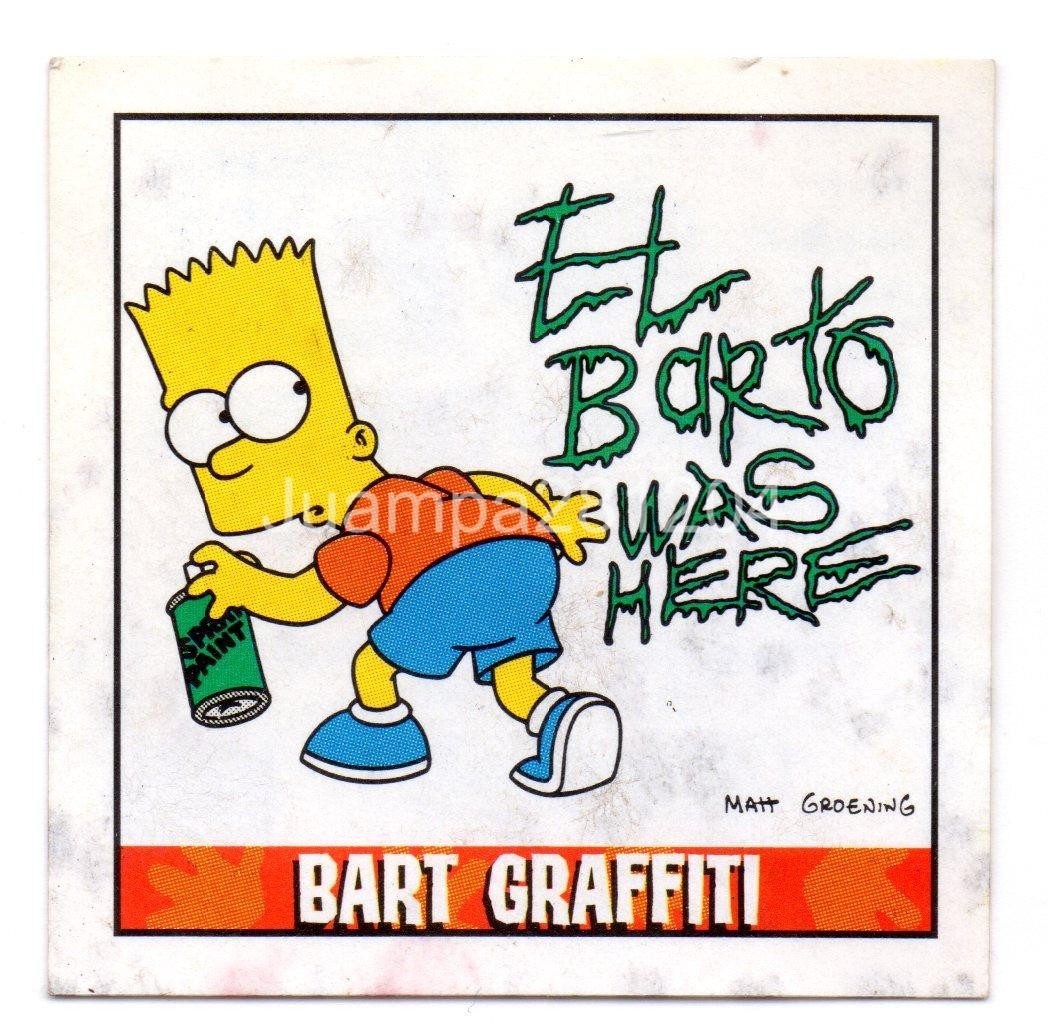 BART GRAFFITI #27 CROMO STICKER LAS 30 CARAS DE BART LOS SIMPSONS 2000 MATUTANO
