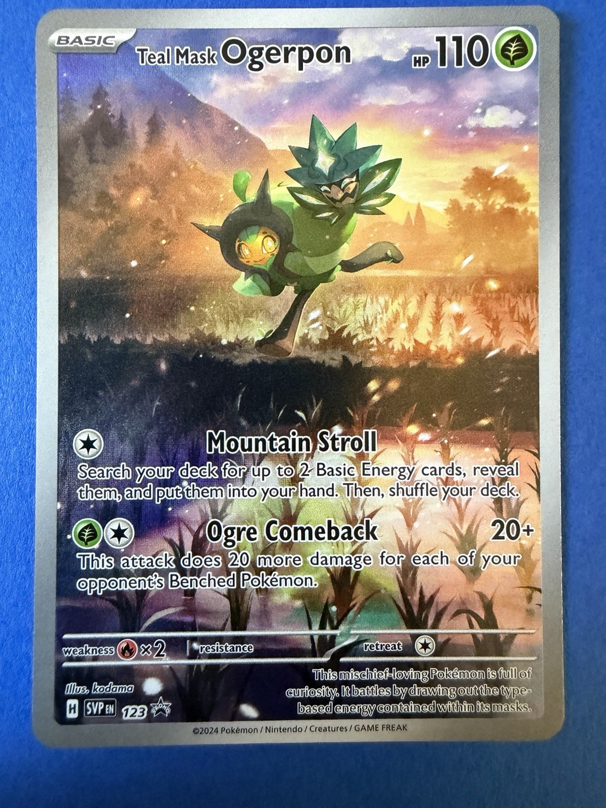 Pokémon TCG Teal Mask Ogerpon Black Star Promo #123 Scarlet and Violet  NM