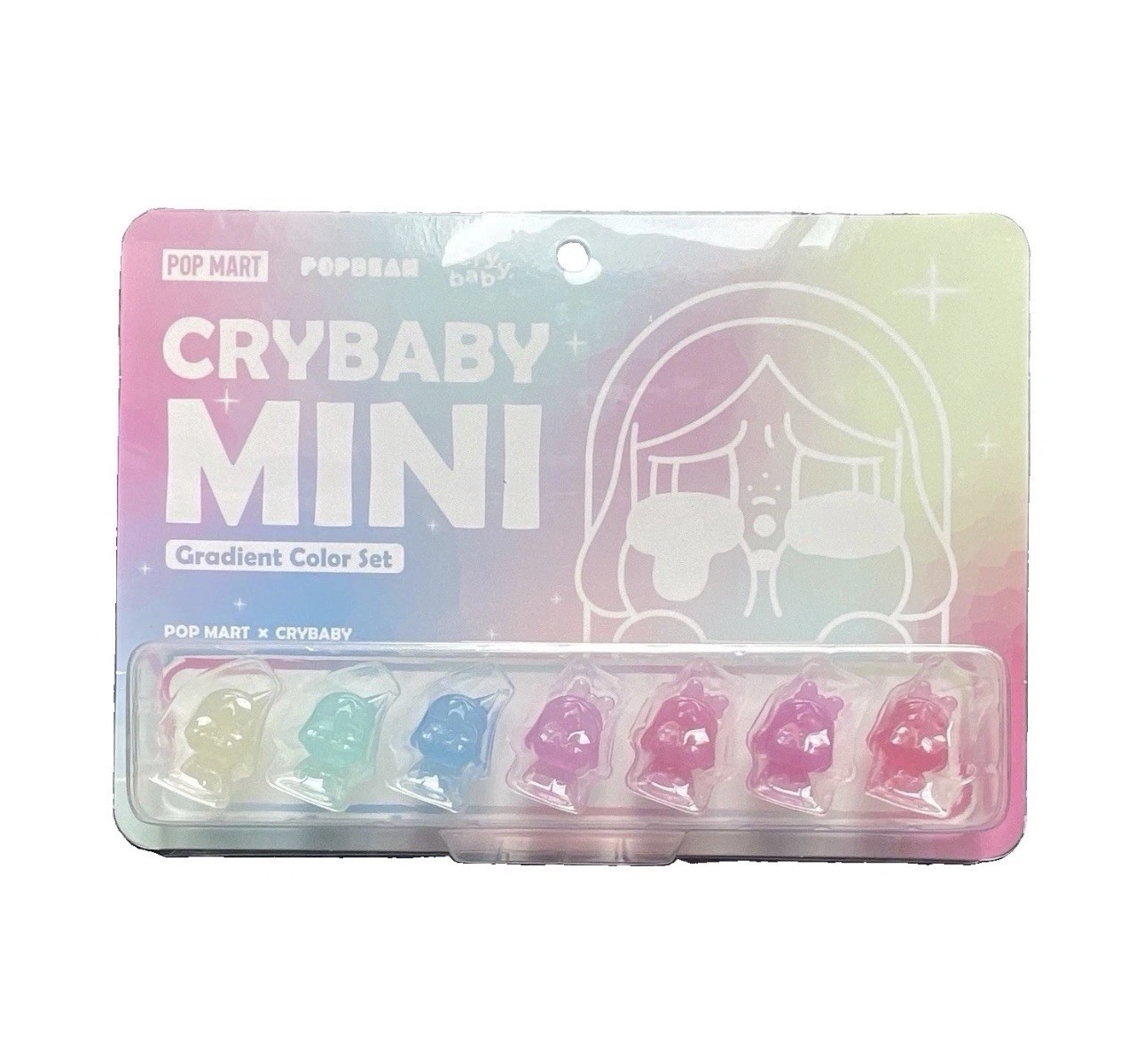 Authentic Pop Mart CRYBABY Pop Bean Mini Gradient Color Set NEW