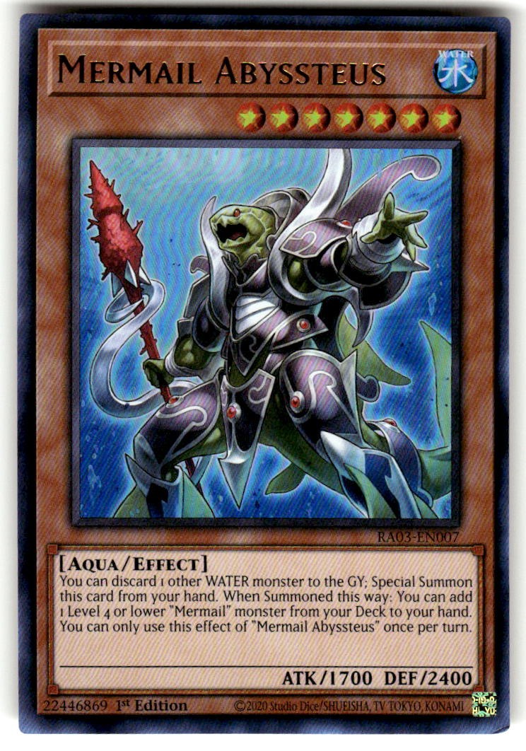 Mermail Abysseus (UR) Rarissima Bonanza Quarto di Secolo RA03-EN007 NM