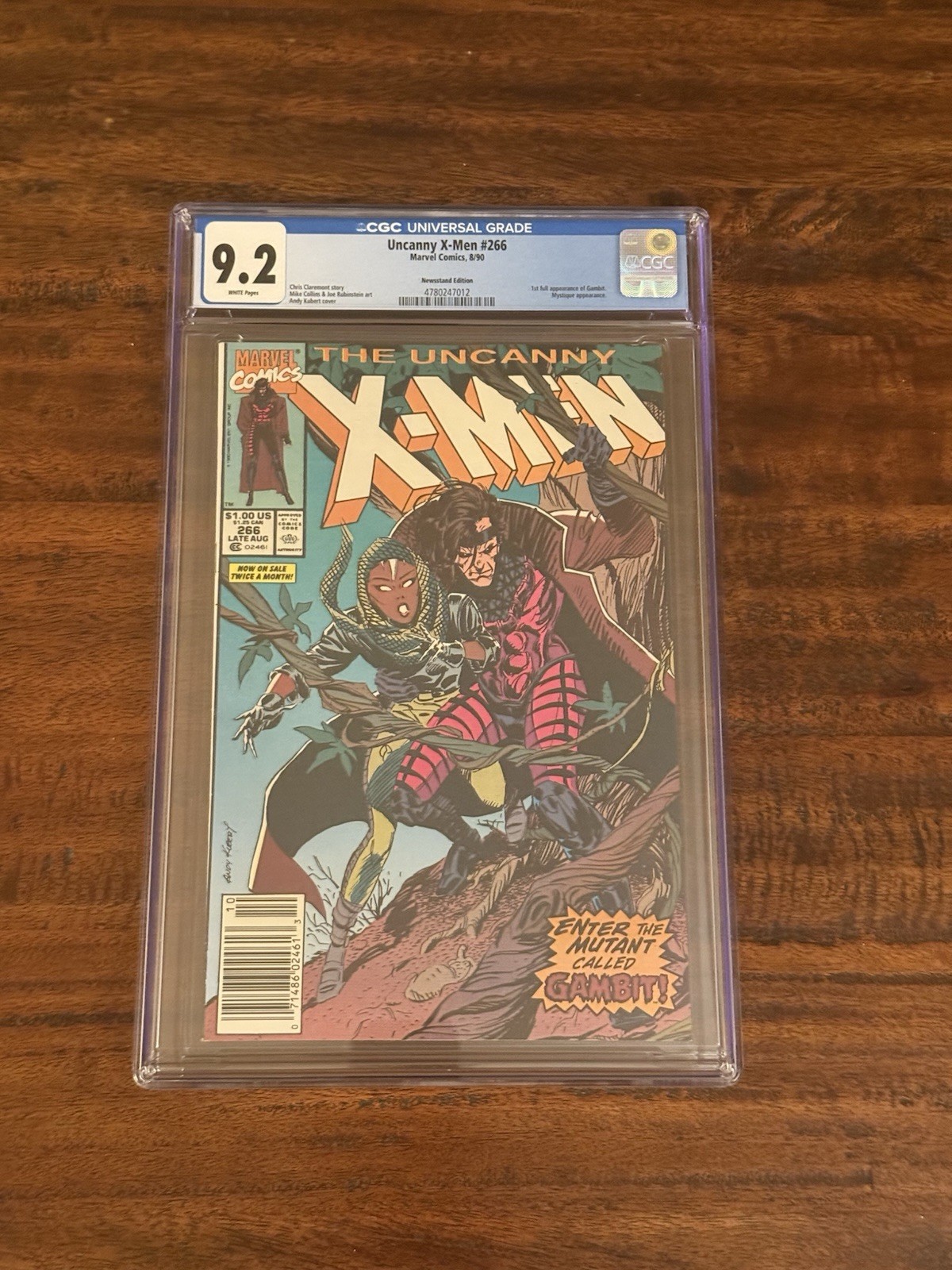 Uncanny X-Men #266 Edicola 1990 CGC 9.2 Pagine Bianche Gioco 1° Apparizione Completa