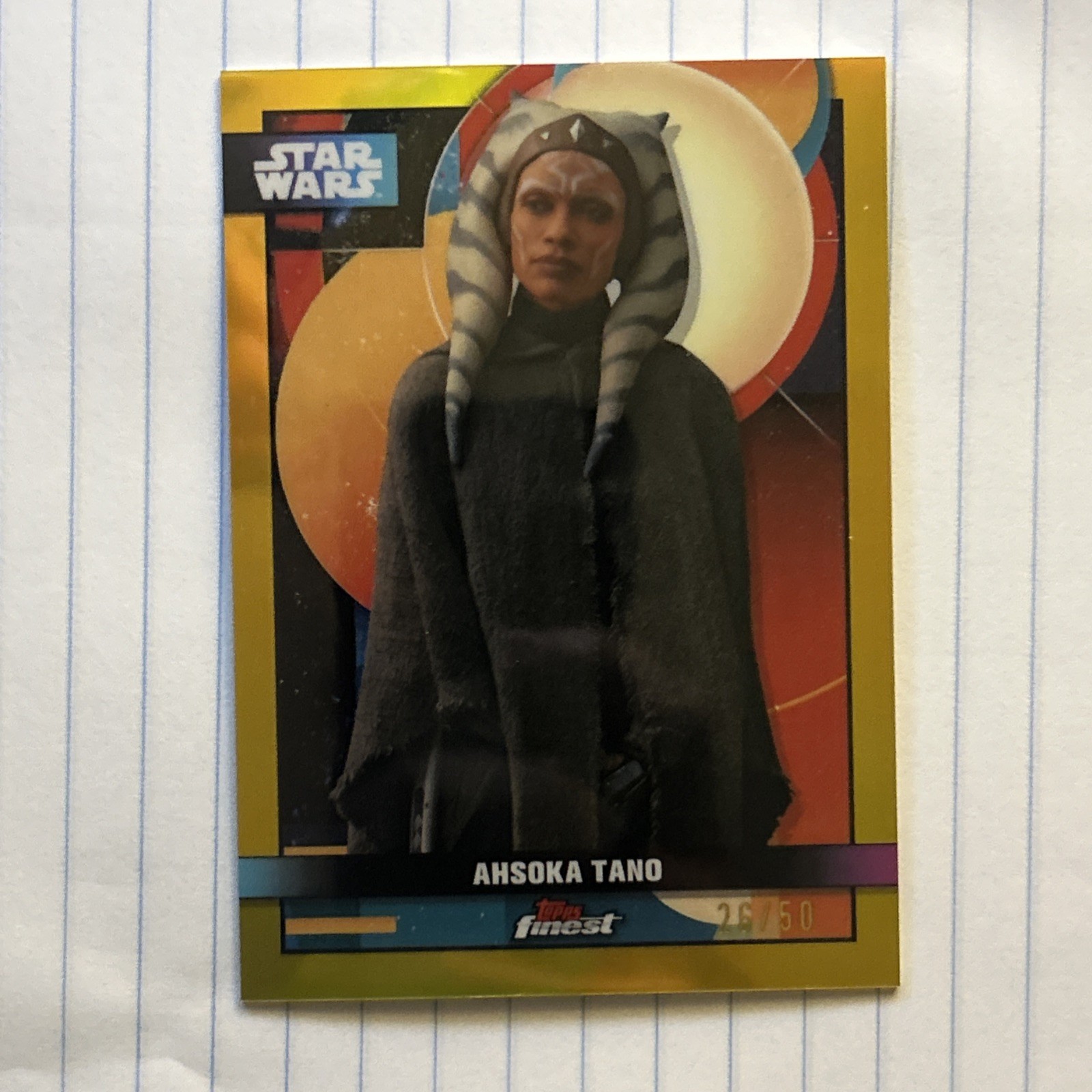 2025 Topps Star Wars Smugglers Outpost - Ahsoka Tano Gold /50 Finest - NM